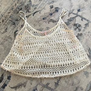 Victoria’s Secret Crochet Bathing Suit Cover Up Top Small